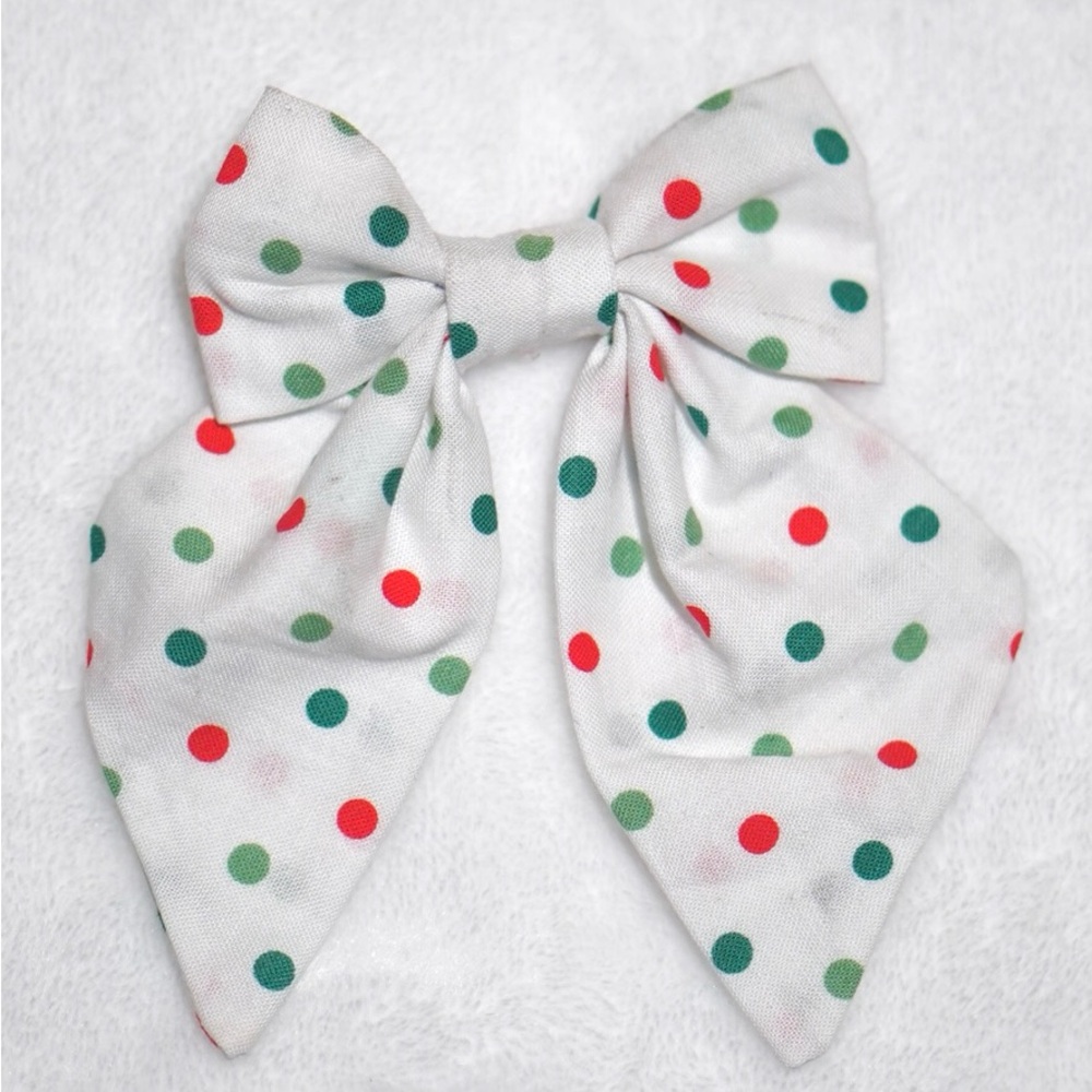 Polka Dot Kids Hair Bow - Multicolor